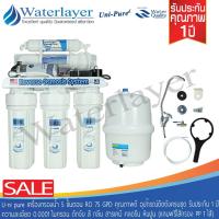 ราคา UNI PURE เครื่องกรองน้ำ 5 ขั้นตอน ระบบ RO 50 GPD คุณภาพดี ความละเอียด 0.0001 ไมครอน แถมไส้ PP 1 อัน (42810780891)
