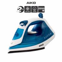 ราคา AIKO AK-007A สีฟ้าขาว เตารีดไอน้ำ STEAM IRON Ceramic Soleplate 2200W (41801902269)