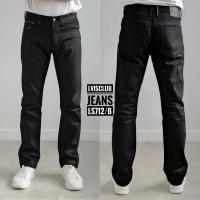 ราคา 28-36 | กางเกงยีนส์ผู้ชายสีดำสนิทปักลายขนนก Ls712/B (26020812983)