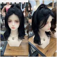 ราคา วิกผมแท้สวยเสยมัดได้ยาว14"เปลี่ยนแสกเน้นเบาบาง (43372915652)