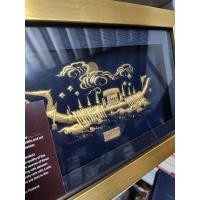 ราคา กรอบรูปภาพเรือสุพรรณหงส์ แผ่นทอง 24 K (22744937938)