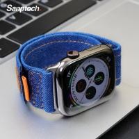 ราคา Sanptoch ผ้ายีนส์ผ้า Band ใช้งานร่วมกับนาฬิกา 49 มม.45 44 42 41 40 38 มม.ผ้าพรีเมี่ยมกีฬาสําหรับ iWatch Ultra/Ultra2 Series 9/8/7/6/5/4 SE2 Loop สายนาฬิกา (27904046416)