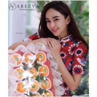 ราคา GN15155 **รบกวนสอบถามก่อนสั่งซื้อจ้า** Set 2 ชิ้น เสื้อกี่เพ้าลายดอก + กางเกงขายาวลายดอก (3777764020)