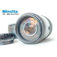 ราคา เลนส์ออโต้ ยี่ห้อ Minolta AF red Zoom 75-300mm f4.5-5.6 มีMacro Mount A หน้าเลนส์ขนาด 55 มม. Hood (23123337545)