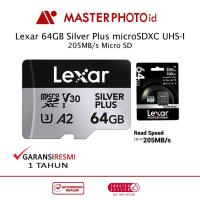 ราคา Lexar 64GB Silver Plus microSDXC UHS-I 205MB/s Micro SD (26642538363)