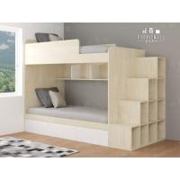 ราคา เตียงสองชั้น​ไม้​ ขนาด​ 3.5ฟุต​ พร้อมกล่องบันไดเปิดข้าง (4649654936)