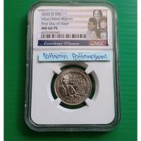 ราคา เหรียญเกรด NGC MS66 PL-Nina Otero-Warren Washington Quarter 2022-D (24334556215)