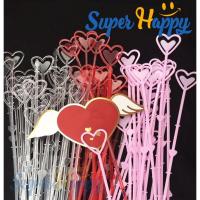 ราคา ก้านเสียบการ์ด (ยกห่อ50ก้าน) แบบพลาสติก 34 ซม. วาเลนไทน์ ไม้เสียบการ์ดอวยพรใส่ช่อดอกไม้ (26582518305)