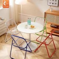 ราคา เก้าอี้พับได้ IKEA เก้าอี้โครงเหล็ก อะคริลิก โปร่งใส สวยเก้าอี้ห้องรับประทานอาหาร（ส่งจากกรุงเทพ） (26118469272)