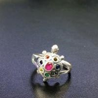 ราคา แหวนเงินแท้ลงดำนพเก้าcz ทรงเต่า (1551233011)