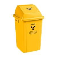 ราคา AjuSHop ถังขยะแยกประเภทฝาสวิงทรงเหลี่ยม 60 ลิตร รุ่น TG59173-YL ขนาด 40.8x40.8x69 ซม. สีเหลือง (ขยะรีไซเคิล) 1/2 (23486672296)