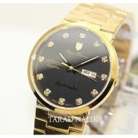 ราคา นาฬิกา Olym pianus sportmaster ควอทซ์ sapphire 890-09M-406E เรือนทอง หน้าปัดดำ (42172144359)