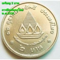 ราคา เหรียญที่ระลึก 2 บาท จปร.- ภปร. หนึ่งศตวรรษการฝึกหัดครูไทย 12 ตุลาคม 2535 *ไม่ผ่านใช้* (15726205259)