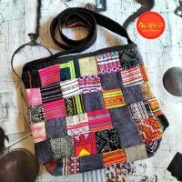 ราคา ✂️♻️กระเป๋าสายสะพายยาว งานผ้าปักม้ง งานต่อผ้าชาวเขา (11907237096)
