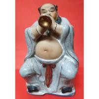 ราคา ตุ๊กตาจีนเซรามิคเก่าแตกลายงาสวยสูง 8 นิ้ว (4878901053)