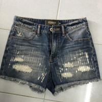 ราคา กางเกงยีนส์ขาสั้น cc double o ประดับเกร็ดใส (2430300395)