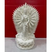 ราคา เจ้าแม่กวนอิม พระโพธิ์สัตว์ กวนอิม ปางพันเนตรพันกร (พันมือ) งานกระเบื้อง ฮกเกี้ยง สูง 11 นิ้ว (23178150491)