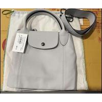 ราคา กระเป๋า Longchamp หนังแกะ สีเทา Size S made in France (15247187521)