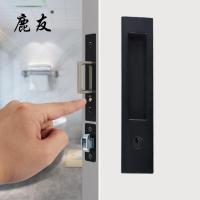 ราคา กระเป๋าประตูไม้ประตูบานเลื่อนล็อคประตูบานเลื่อนสีดําห้องครัวในร่มระเบียงประตูบานเลื่อนพับประตู Bu (43064512576)