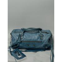 ราคา กระเป๋าสะพาย Balenciaga city Twiggy สีฟ้าหมุดรมดำ มือสองของแท้ (42202871501)