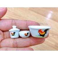 ราคา ถ้วยชามเซรามิคจิ๋ว ชามตราไก่จิ๋ว งานสวยงานละเอียด ราคา/ชิ้น (27837883389)