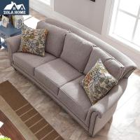 ราคา Zuola Home Samos อเมริกันโซฟา Pastoral Country เมดิเตอร์เรเนียนผ้าโซฟาห้องนั่งเล่นชุดผสม (44318116589)