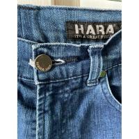 ราคา HARA ยีนส์ขาสั้นตกแต่งตัดเองค่ะ สี ยีนส์กรมท่า size S เอว 24 (25928428938)