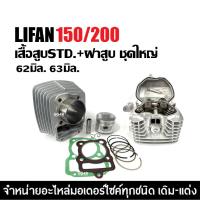ราคา เสื้อสูบ+ฝาสูบ ครบชุด LIFAN150 LIFAN200 เสื้อสูบเดิม ฝาสูบ ฝาเครื่องสูบ เครื่องไลฟาน ลี่ฟาน LIFAN (29084892846)