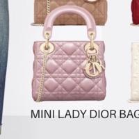 ราคา DIOR LADY MINI pink LAMBSKIN (18527559739)