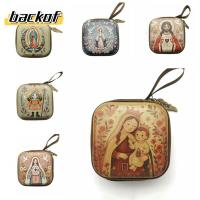 ราคา กล่องเครื่องประดับ BACKOF, 7x7 ซม. Virgin Mary สวดมนต์กระเป๋า, แบบพกพาหรูหราซิปชุดสวดมนต์การ์ตูน Devotees (43517312576)