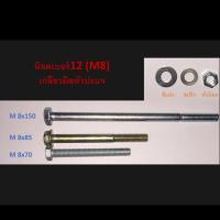 ราคา น๊อตเบอร์12 M8 เกลียวมิล ความยาว70,85,150มิล *1ชุดมี2ตัว(น๊อตตัวผู้+แหวน+ตัวเมีย) (4531470171)
