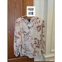 ราคา เสื้อ H&M แท้ มือสอง ส่งต่อ เสื้อชีฟอง เสื้อลายดอกไม้ (27184119789)