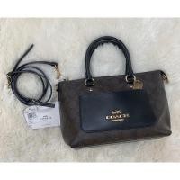 ราคา Coach F38089 กระเป๋าสะพาย Mini Emma Satchel In Signature Canvas  (22781793537)