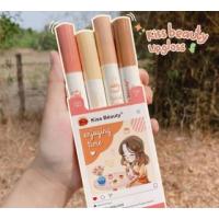 ราคา ลิป kiss beauty lipgoss ลิปจุ่มเนื้อแมท 1 เซต 4 แท่ง (9768880484)
