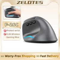 ราคา ZELOTES F-26C เมาส์ไร้สายตามหลักสรีรศาสตร์แนวตั้งจอแสดงผลแบบชาร์จไฟได้เมาส์ไร้สายสองโหมดพร้อมเมาส์ 2.4GHz เงียบ (43506046307)