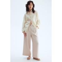 ราคา H&M(เอชแอนด์เอ็ม) กางเกงยาวขากว้างแบบมีเข็มขัด ผู้หญิง 1283192_1 (42101482175)