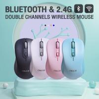 ราคา เมาส์ไร้สาย BLUETOOTH & 2.4G WIRELESS OKER รุ่น V17 ใช้งานสะดวกเพียงเสียบ USB ก็ใช้งานได้ทันที (24880543512)