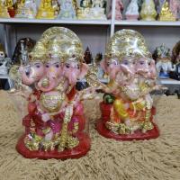 ราคา พระพิฆเนศ ปางตรีมุข คณปติ พระพิฆเนศ3เศียร เนื้อเรซิ่น งานแต่งสีประดับพลอย ขนาด5นิ้ว สูง12นิ้ว (26935969389)