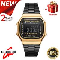 ราคา ❤ (ของแท้ 100%) นาฬิกา คาสิโอ Digital นาฬิกาข้อมือผู้ชาย/ผู้หญิง สายสแตนเลส รุ่น A168wegb-1B ขอ (43707986167)