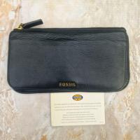 ราคา #มือสอง #ของแท้ #ใช้เอง Fossil Black Cow Hide Leather Wallet (19963516489)