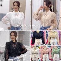 ราคา พร้อมส่งเสื้อเชิ้ตลูกไม้ระบายอก เสื้อเชิ้ตลูกไม้งานบุญงานบวช (17572423076)