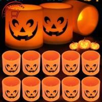 ราคา [จัดส่ง 3-5 วัน] 1/2/4 ชิ้นฮาโลวีน Ghost Face ไฟเทียน LED, แบตเตอรี่ดําเนินการเปลวไฟริบหรี่เทียนอิเล็กทรอนิกส์สําหรับตกแต่งโต๊ะปาร์ตี้ (26341980858)