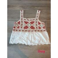 ราคา เสื้อสายเดี่ยวถักไหมพรมแต่งระบาย มือ2 (20466926498)