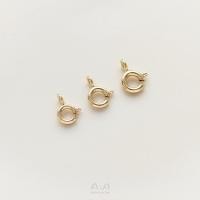 ราคา นำเข้าจากอิตาลี14K สีทองเคลือบหัวเข็มขัดสปริงละเอียดอุปกรณ์ทำมือ DIY สร้อยข้อมือสร้อยคอเครื่องประดับหัวเข็มขัดตกแต่ง (29556093618)