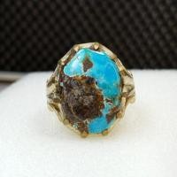 ราคา แหวนหินเทอร์ควอยซ์เปอร์เซียสีฟ้า Turquoise พร้อมภาพโบราณ Motif (29637909137)