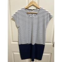 ราคา Che (งาน)“ผ้าดีมากตัวนี้สวย”เสื้อยืดเดรสยาว ลายทางขาวน้ำเงิน กระเป๋าซิปหน้า ใช้งานได้จริง อก (29514786658)