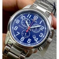 ราคา นาฬิกาข้อมือ Citizen Eco-Drive Chronograph Chandler Blue Dial Stainless Steel Bracelet AT0200-56L (29387742086)