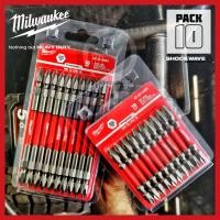 ราคา แพคx10 ดอกไขควงปลายแฉก 2 ด้าน Milwaukee Shockwave Impact (13902545707)