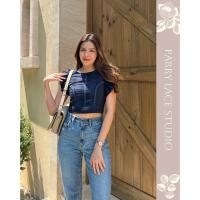 ราคา PARRY เสื้อลูกไม้ Ruffle Top มี 2 สี หลายไซส์ เสื้อลายลูกไม้ ลูกไม้ ชุดลูกไม้ (24705023293)