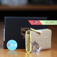ราคา MCM กระเป๋าหนัง ใส่บัตร Card Holder สีครีม ขลิบเหลือง (22447651797)